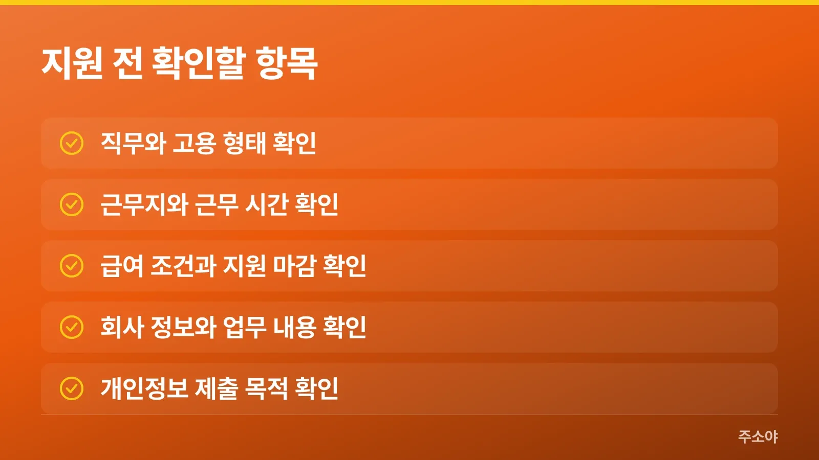 구인구직 공고 지원 전에 확인할 다섯 가지 조건